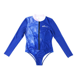 One Piece Long Sleeve Swimsuit With Zip